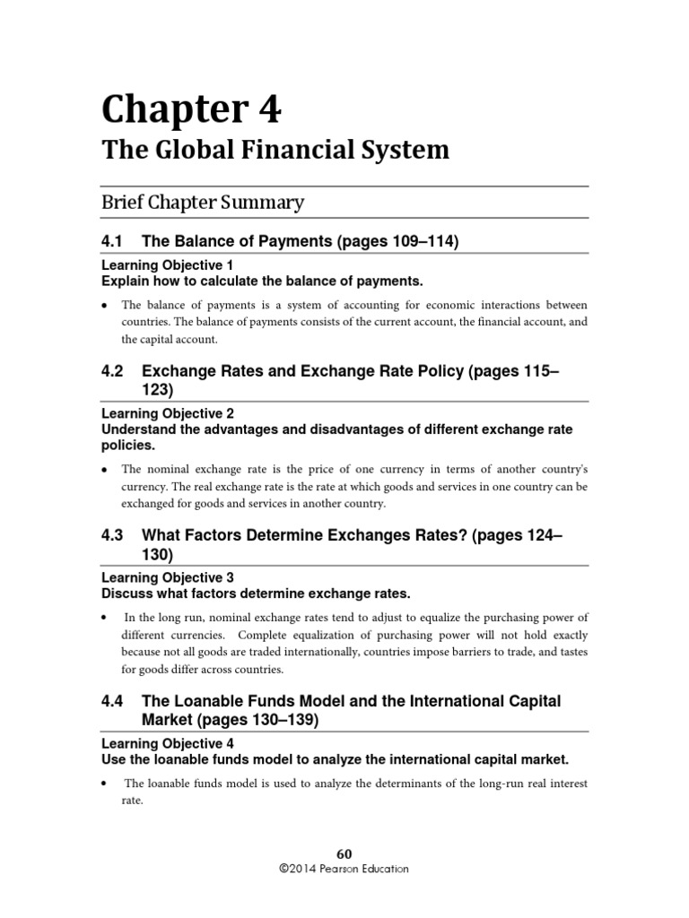 The Global Financial System: Brief Chapter Summary | PDF | Exchange ...