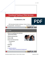 Functional Testing of Web Services