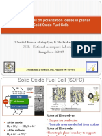 Investigations On Polarization Losses in Planar: Solid Oxide Fuel Cells