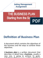 The Business Plan Starting From The Scratch: Marketing Management Assignment