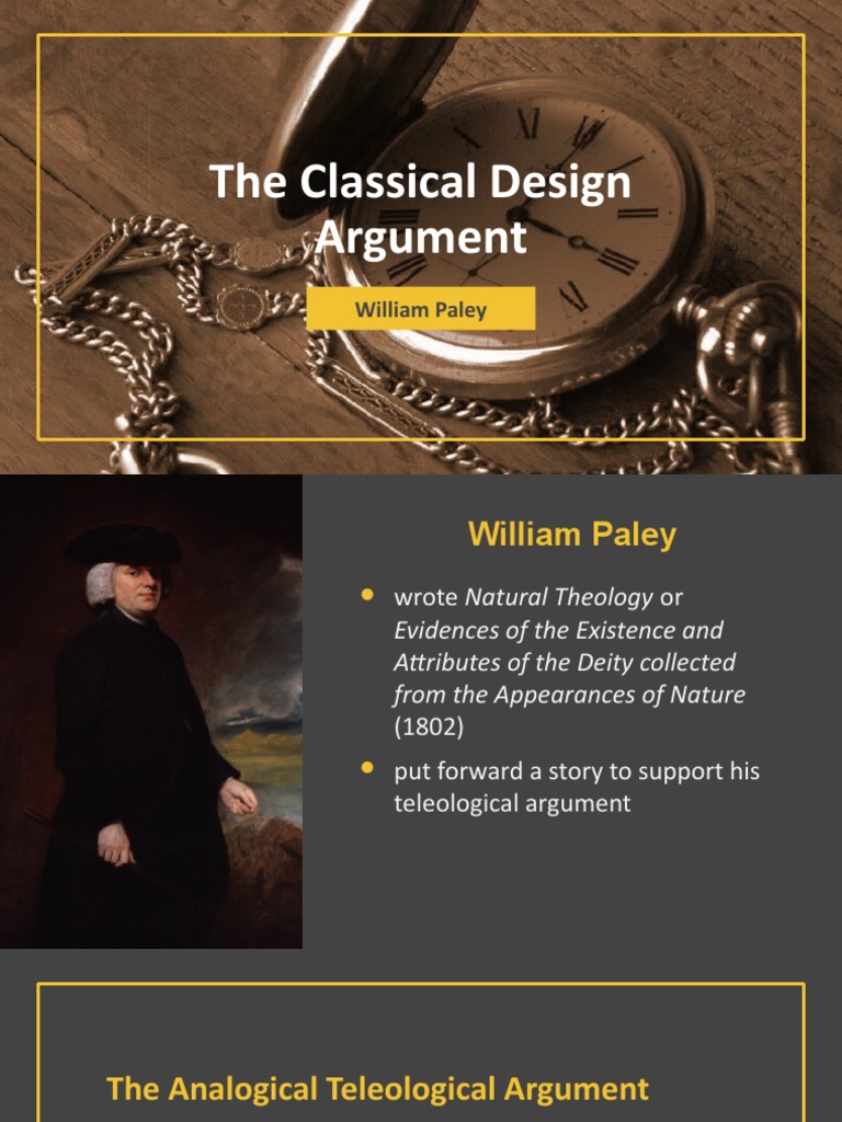 The Classical Design Argument: William Paley | PDF | Metaphilosophy ...