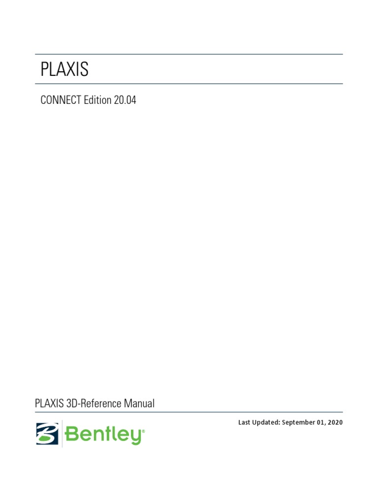 Plaxis3dce v20.04 2 Reference | PDF | Menu (Computing) | Computing And ...