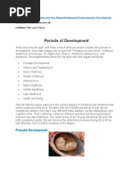 Stages of Life Development