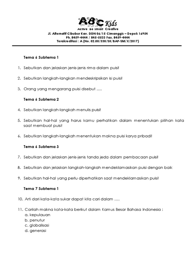 Jelaskan pengertian puisi menurut kamus besar bahasa indonesia