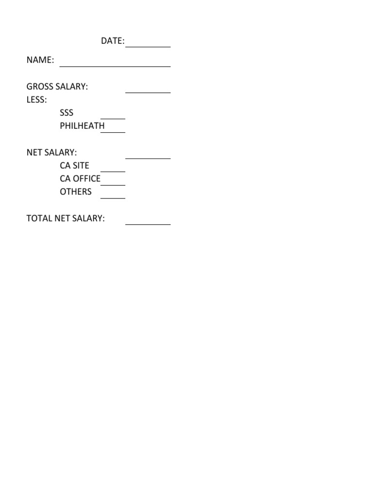 Date name gross salary less sss philheath net salary ca site ca 