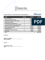 Budget Proposal With Studio Equipment