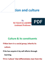 Education and Culture: M.Vijayalakshmi Assistant Professor