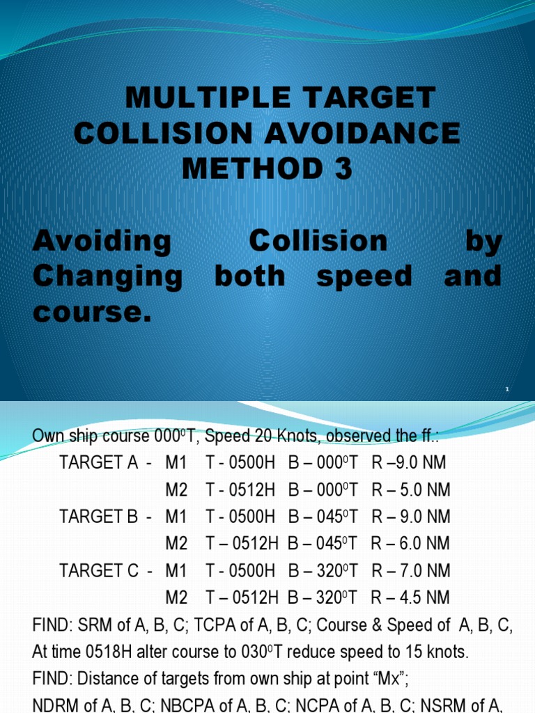 Collision Avoidance Techniques for Vessels | PDF | Velocity | Metrology