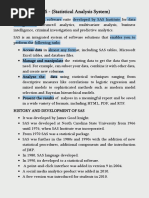 SAS - (Statistical Analysis System)