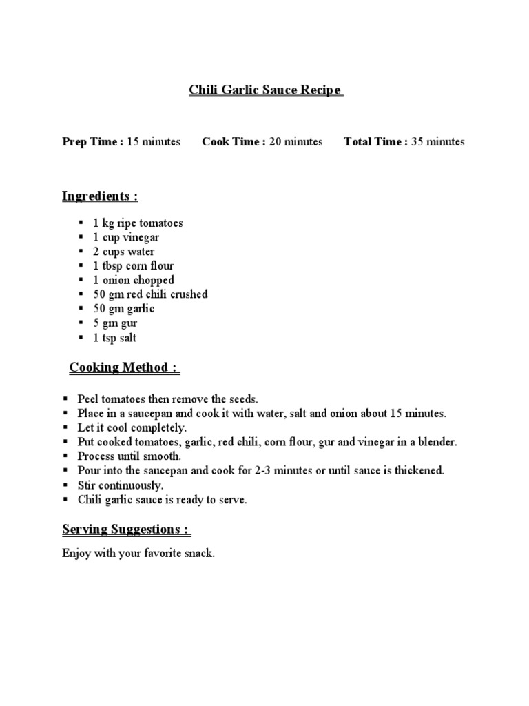 Chili Garlic Sauce Recipe 1 PDF