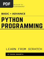 Python Programming Tutorials (BASIC + ADVANCE) - Learn From Scratch With Examples