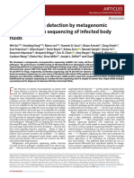Rapid Pathogen Detection by Metagenomic Next-Generation Sequencing of Infected Body Fluids