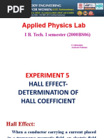 Hall Effect Experiment Lab Manual | PDF | Electrical Resistivity And ...