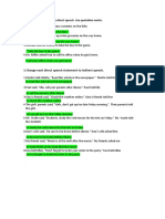 1 Change Each Direct Speech Statement To Indirect Speech.: 3 Write The Statements As Direct Speech. Use Quotation Marks