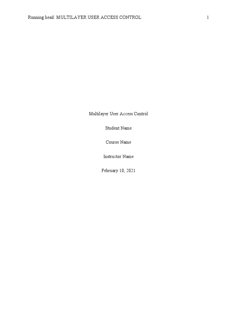Multilayer User Access Control Guide | PDF | Access Control | Computer File