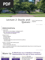 Lecture 2: Stacks and Queues: CSE 373: Data Structures and Algorithms