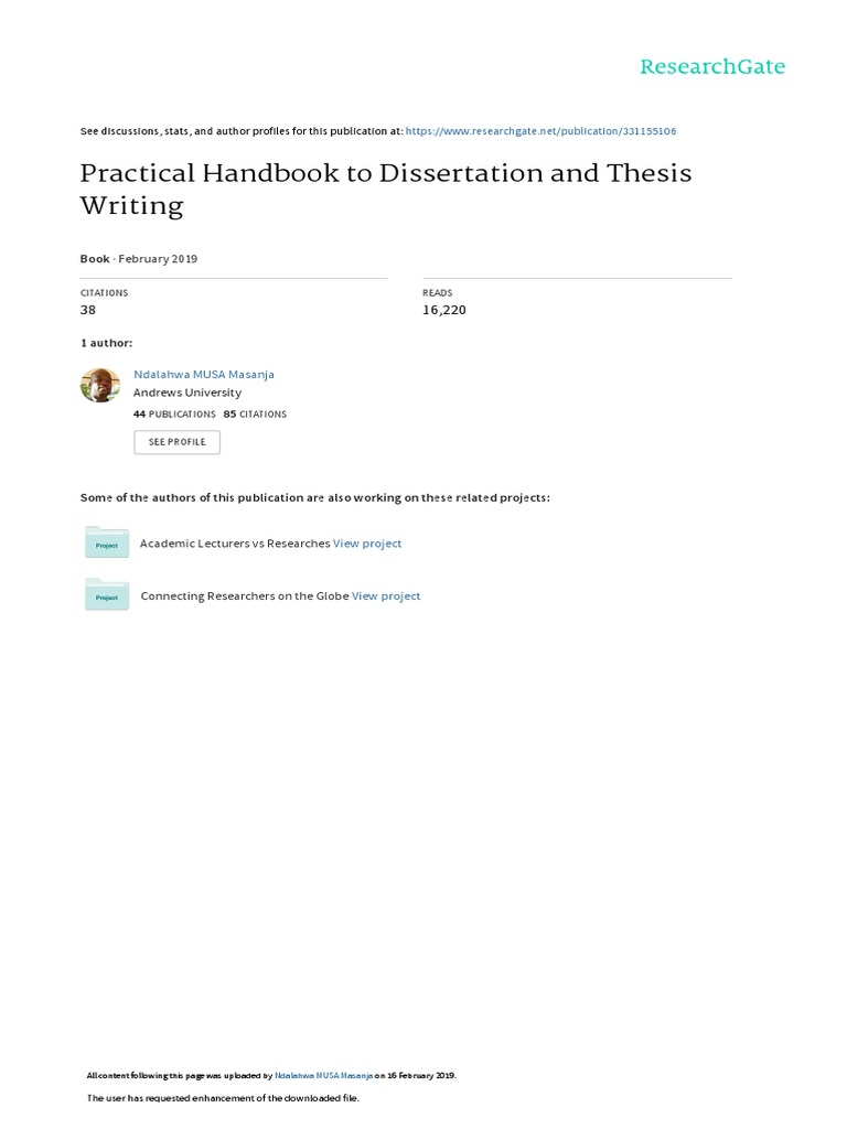 temple dissertation and thesis handbook