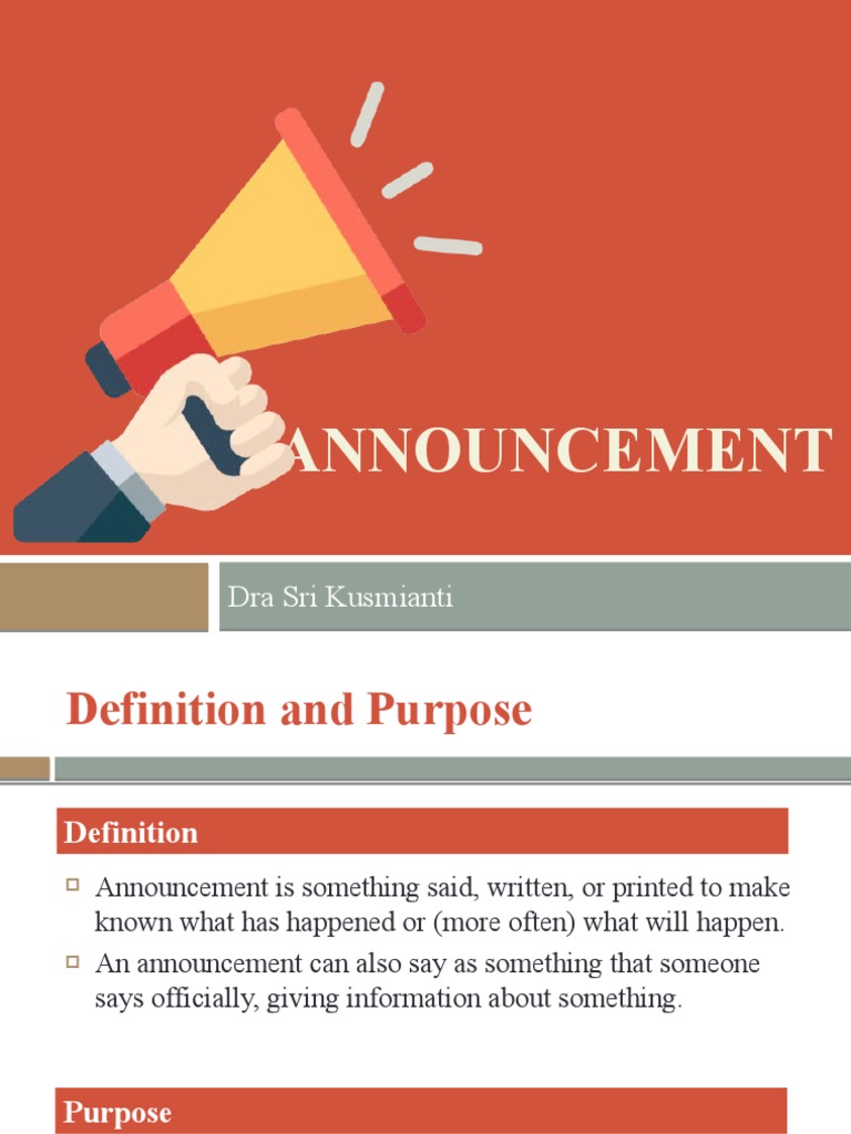 Types of Announcements Explained | PDF | Career & Growth
