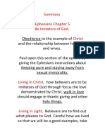 Ephesians Chapter 5 Be Imitators of God Christ