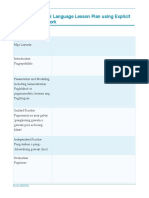 Grammar and Oral Language Lesson Plan using Explicit Teaching