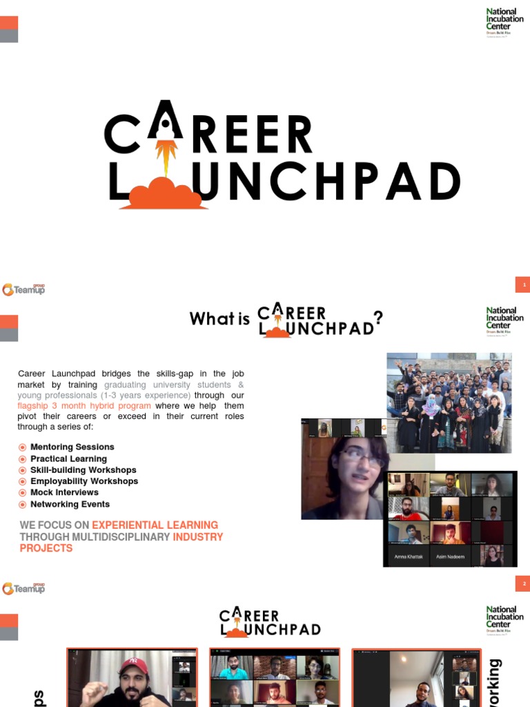 Teamup Career Launchpad PDF Startup Company Small Business