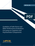 MCP 226 Guideline of Safe Driver and Rider Performance Evaluation Focusing On Cognitive and Psychomotor Components