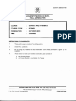 October 2006: Universiti Teknologi Mara Final Examination