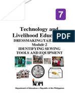 Technology and Livelihood Education: Dressmaking/Tailoring Identifying Sewing Tools and Equipment