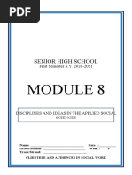 Module 8 Disciplines and Ideas in The Applied Social Sciences