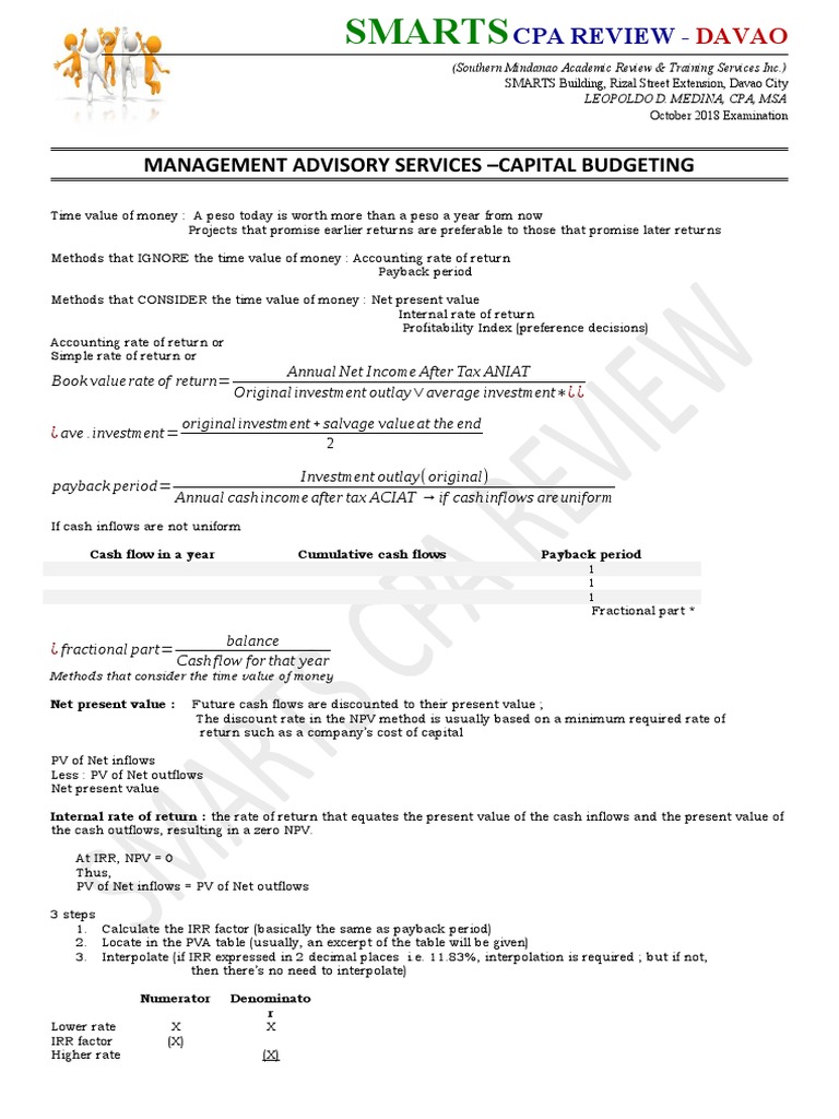 Capital Budgeting Methods Overview | PDF | Depreciation | Net Present Value
