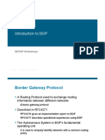 Introduction To BGP: ISP/IXP Workshops