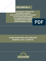 Kel. 4 Biologi Umum 'Hubungan Biologi Dengan Bidang Ilmu Lainnya'