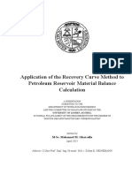Application of The Recovery Curve Method To Petroleum Reservoir Material Balance Calculation