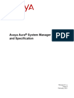 Avaya Aura System Manager Overview and Specification Release 81x Issue8 Feb08 2021