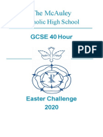 Catholic High School: Gcse 40 Hour