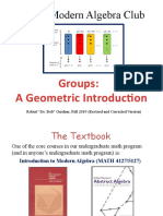 ETSU Modern Algebra Club Groups: A Geometric Introduction