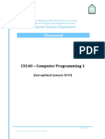 Homework: CS140 - Computer Programming 1
