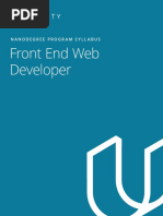 Front End Web Dev - nd0011 - Syllabus