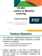 CS 464 Introduction To Machine Learning: Feature Selection