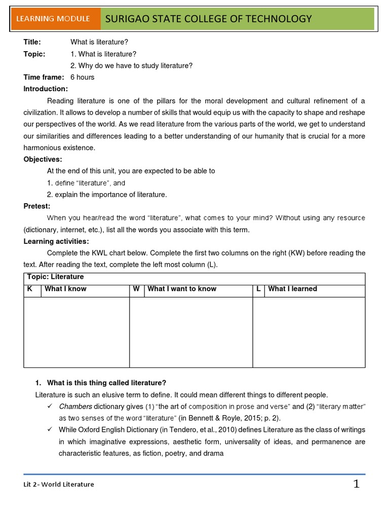 What Is Literature? PDF Poetry Narrative