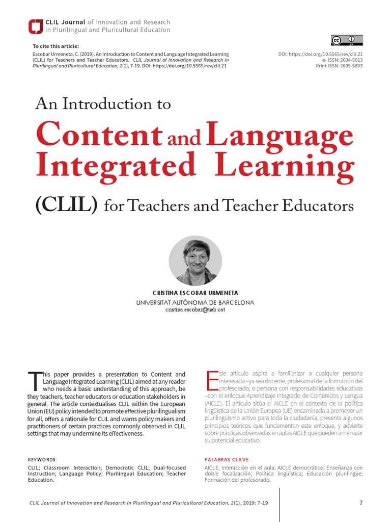 Introduction to CLIL for Educators | PDF | Second Language ...