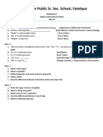 Work Sheet Xi and Xii (IPCS)