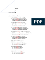 Present and Past Continuous Tense Examples