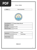 Final Term: Subject Game Programming