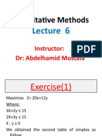 Quantitative Methods: Instructor: DR: Abdelhamid Mostafa