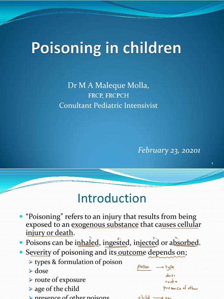 1-Poisoning in Children Revised 2021 | PDF | Medical Specialties | Medicine