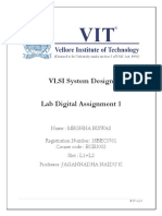 VLSI System Design Lab Digital Assignment 1