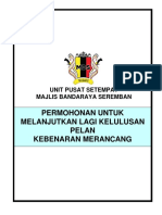 1b. SENARAI SEMAK PERMOHONAN PERLANJUTAN KM PELAN KEBENARAN MERANCANG MAJLIS BANDARAYA SEREMBAN 3 PLUS