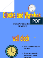 Beginning ESL Lesson on Common Clocks
