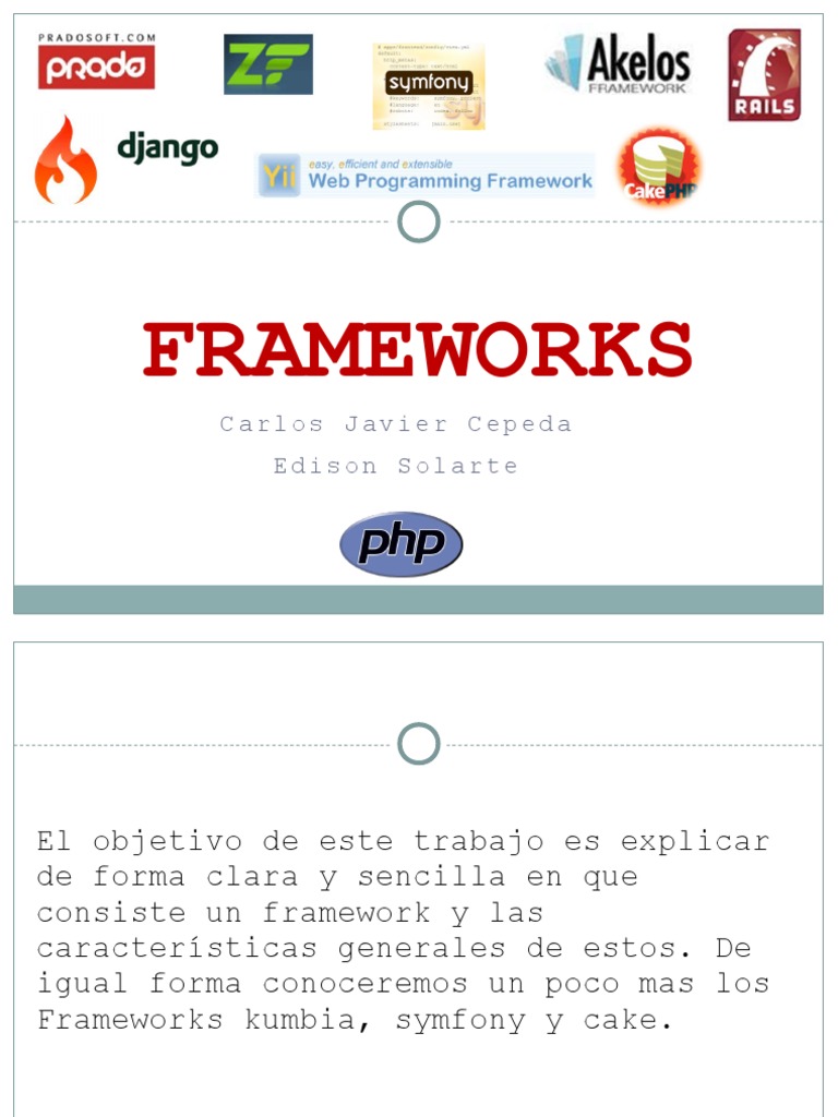 Introducción a Frameworks Web | PDF | Marco de software | Modelo ...